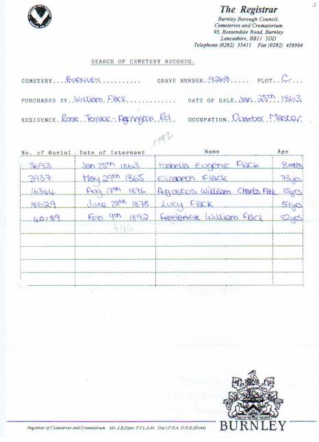 Burnley Cemetry Records 2